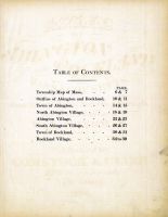 Table of Contents, Abington and Rockland 1874